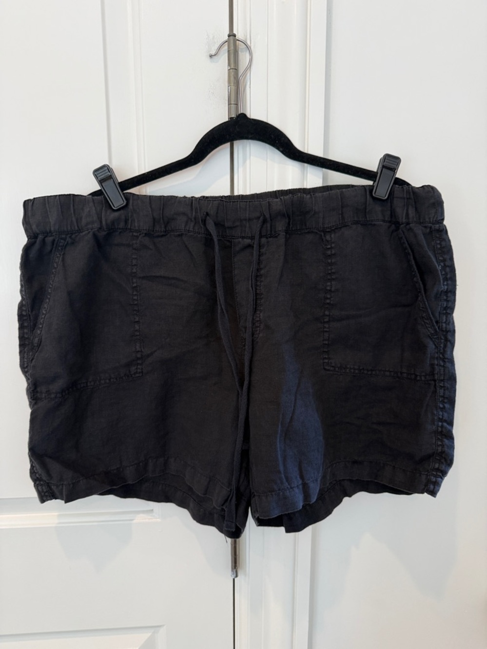 Caslon 5” Linen Drawstring Shorts Size XL Black